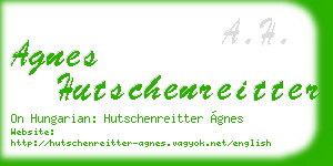 agnes hutschenreitter business card