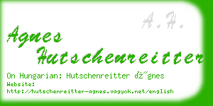 agnes hutschenreitter business card